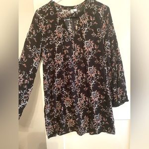 Black floral tent dress size L